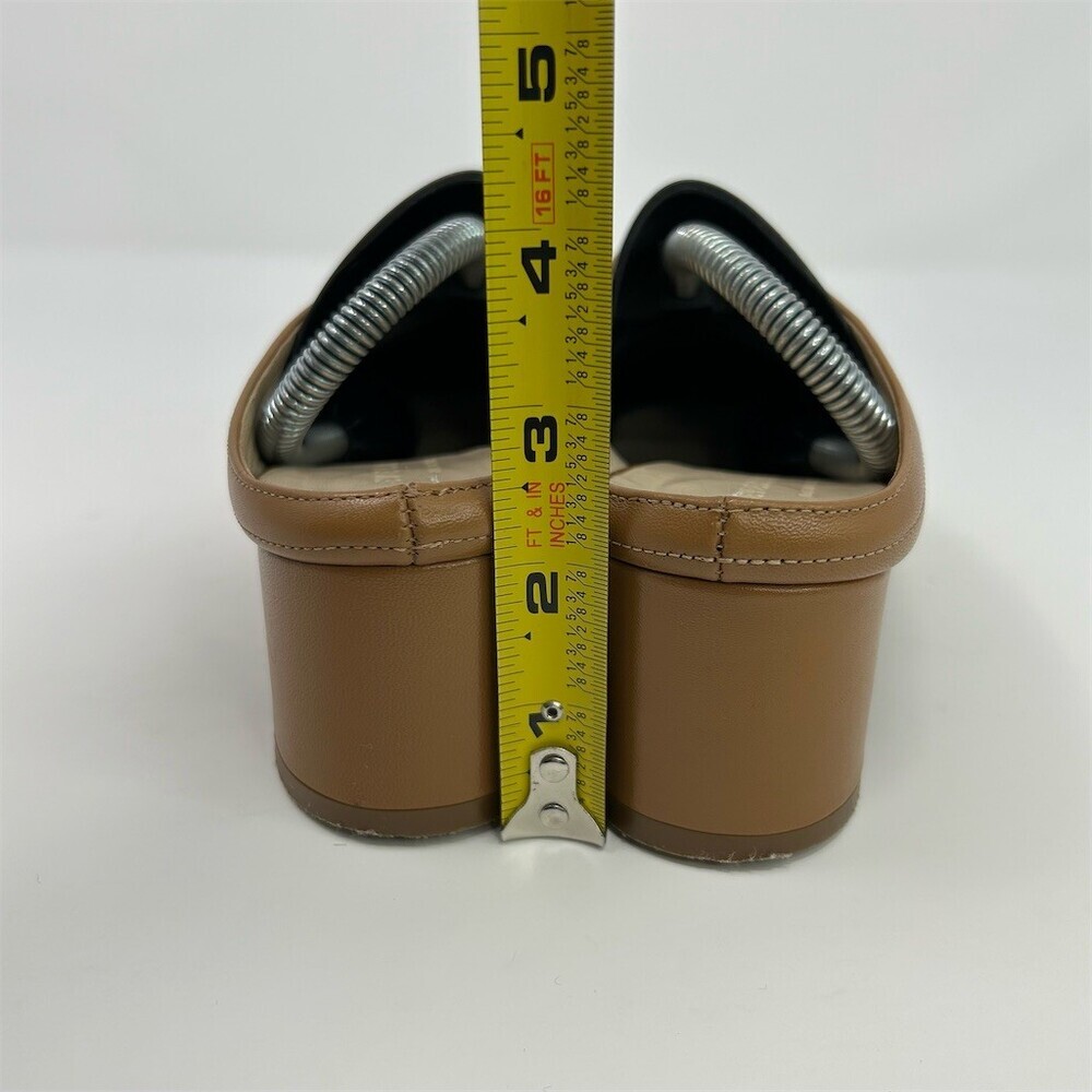 Everlane The Day Heel Mule Womens Brown Slip-On Block Heel Almond Toe Size 8 - Picture 8 of 12